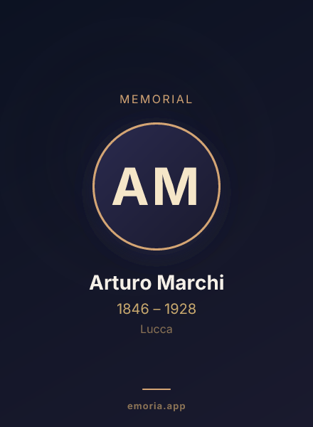 Memorial portrait of Arturo Marchi