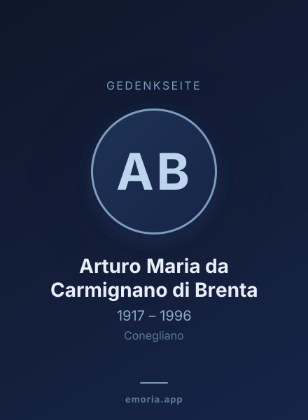 Gedenkportrait von Arturo Maria da Carmignano di Brenta