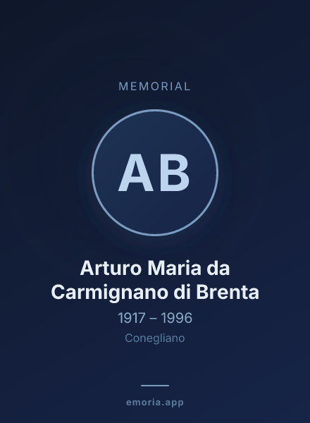 Memorial portrait of Arturo Maria da Carmignano di Brenta