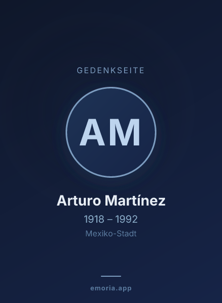 Gedenkportrait von Arturo Martínez