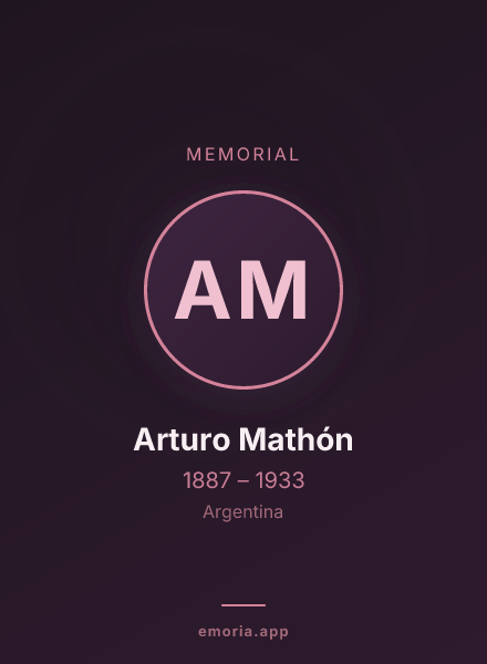 Memorial portrait of Arturo Mathón