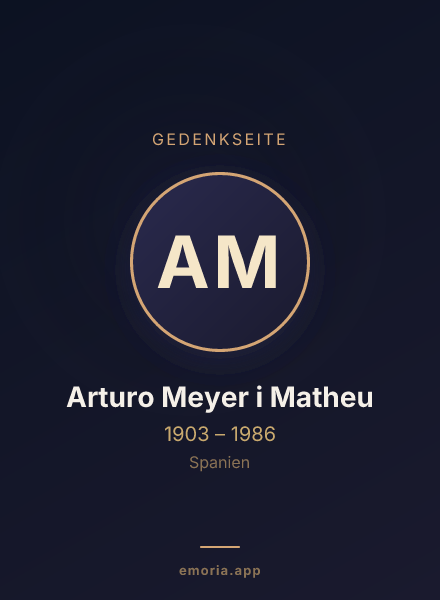 Gedenkportrait von Arturo Meyer i Matheu