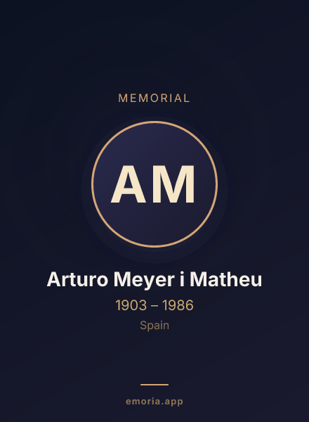 Memorial portrait of Arturo Meyer i Matheu