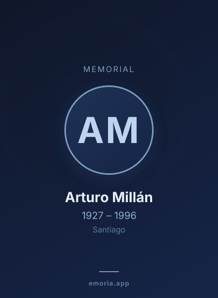 Memorial portrait of Arturo Millán