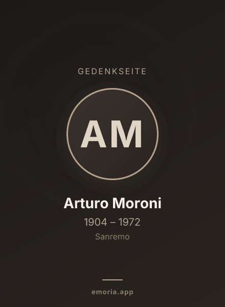 Gedenkportrait von Arturo Moroni