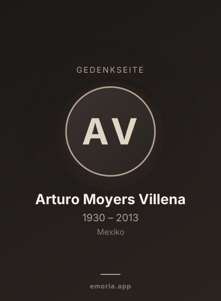 Gedenkportrait von Arturo Moyers Villena