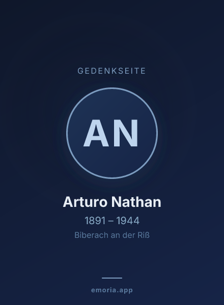 Gedenkportrait von Arturo Nathan