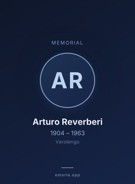 Memorial portrait of Arturo Reverberi