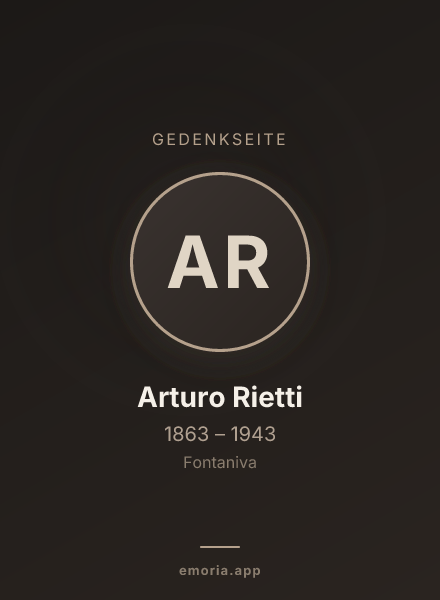 Gedenkportrait von Arturo Rietti
