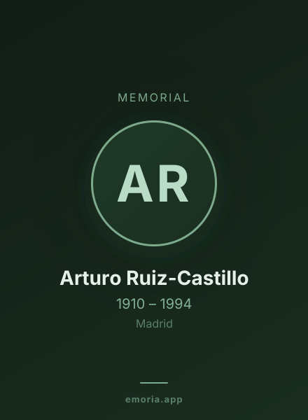 Memorial portrait of Arturo Ruiz-Castillo
