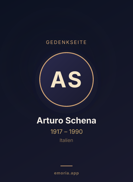 Gedenkportrait von Arturo Schena