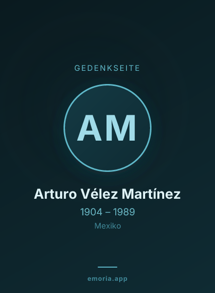 Gedenkportrait von Arturo Vélez Martínez