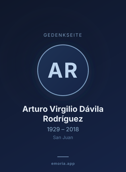 Gedenkportrait von Arturo Virgilio Dávila Rodríguez