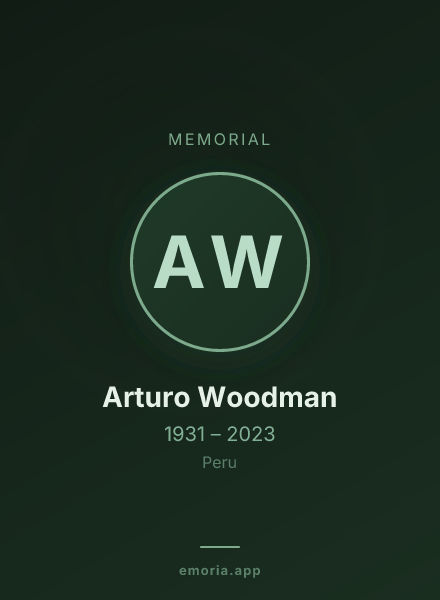 Memorial portrait of Arturo Woodman