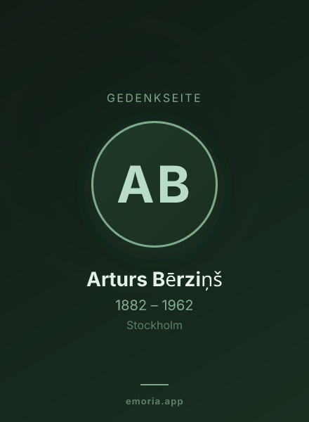 Gedenkportrait von Arturs Bērziņš