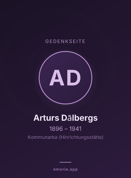 Gedenkportrait von Arturs Dālbergs