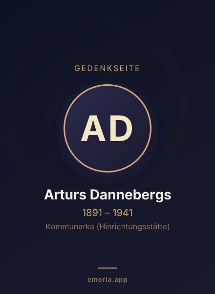 Gedenkportrait von Arturs Dannebergs