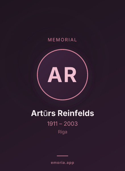 Memorial portrait of Artūrs Reinfelds