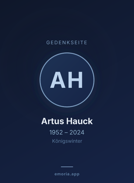 Gedenkportrait von Artus Hauck