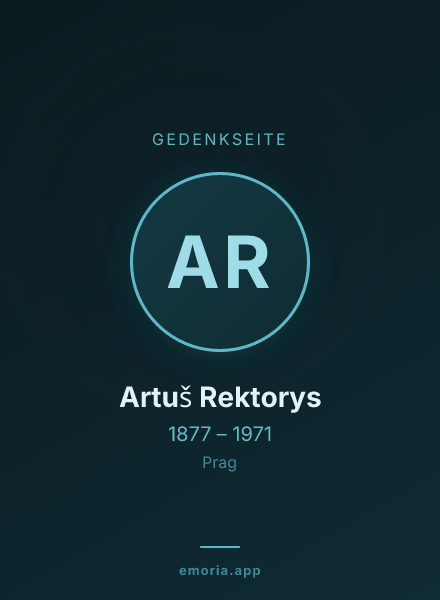 Gedenkportrait von Artuš Rektorys