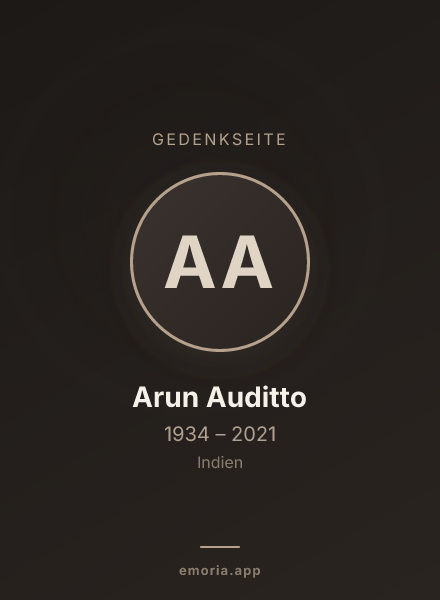 Gedenkportrait von Arun Auditto