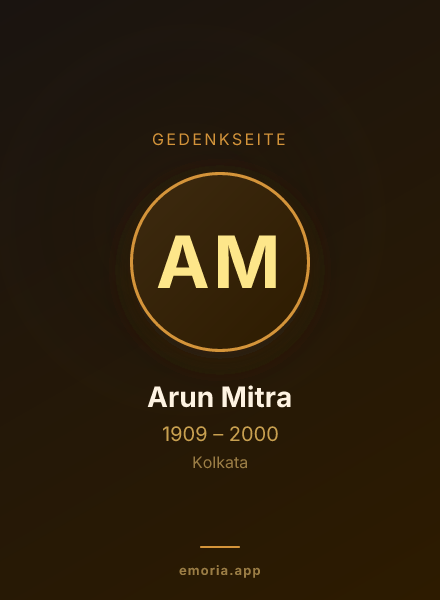 Gedenkportrait von Arun Mitra