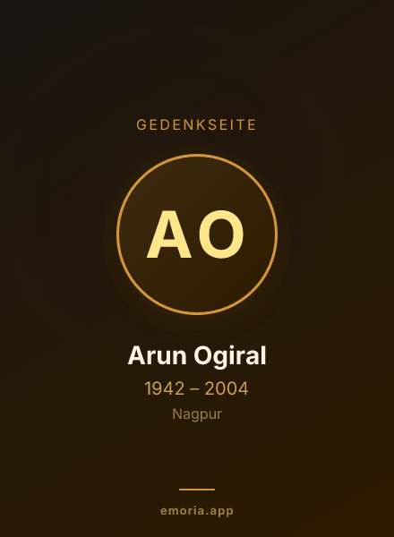 Gedenkportrait von Arun Ogiral