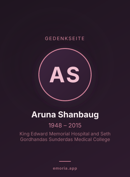 Gedenkportrait von Aruna Shanbaug