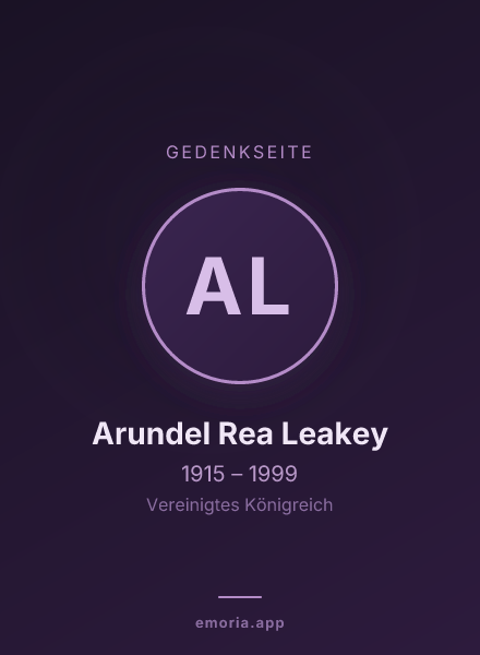 Gedenkportrait von Arundel Rea Leakey