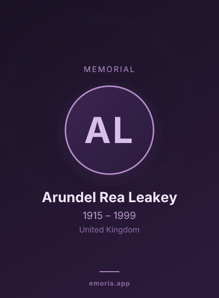 Memorial portrait of Arundel Rea Leakey