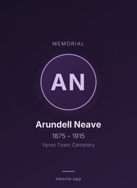 Memorial portrait of Arundell Neave