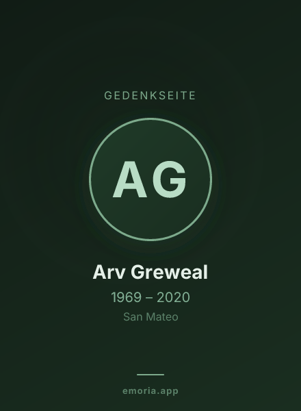 Gedenkportrait von Arv Greweal