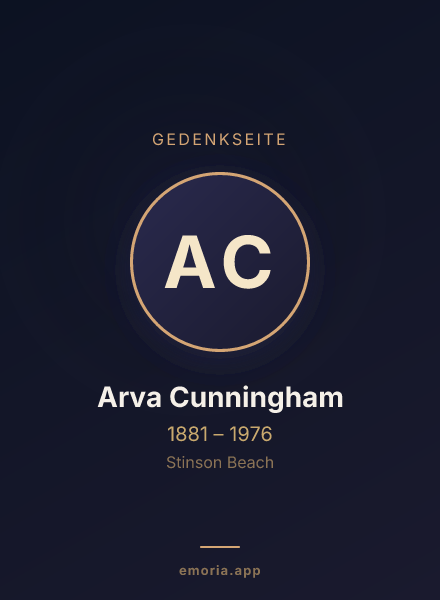 Gedenkportrait von Arva Cunningham