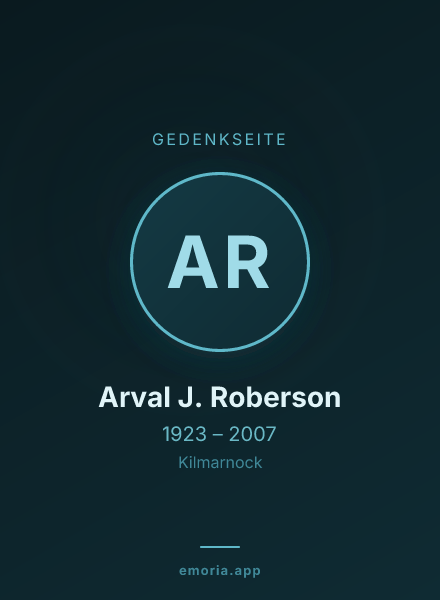 Gedenkportrait von Arval J. Roberson