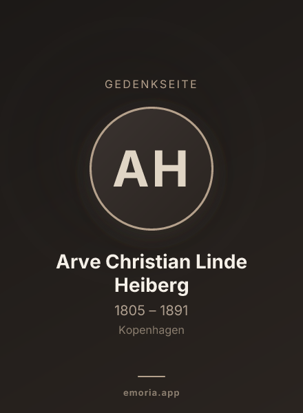 Gedenkportrait von Arve Christian Linde Heiberg