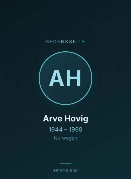 Gedenkportrait von Arve Hovig