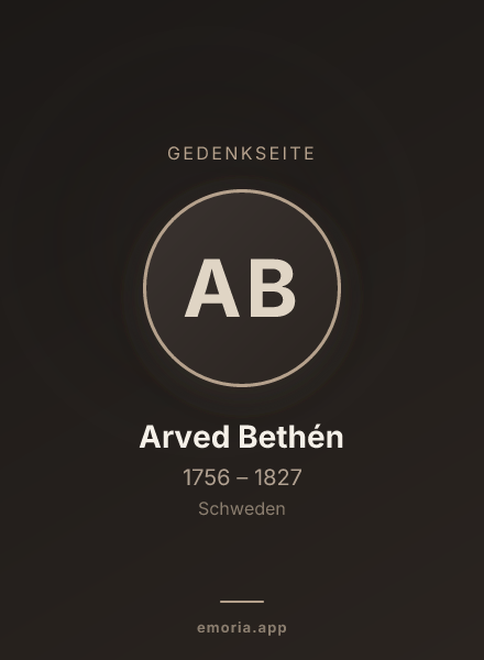 Gedenkportrait von Arved Bethén