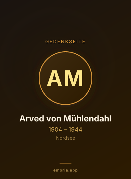 Gedenkportrait von Arved von Mühlendahl