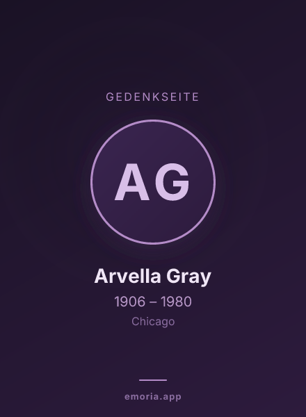 Gedenkportrait von Arvella Gray