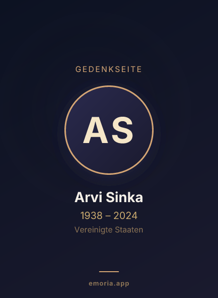 Gedenkportrait von Arvi Sinka