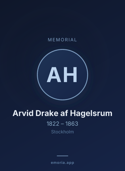 Memorial portrait of Arvid Drake af Hagelsrum