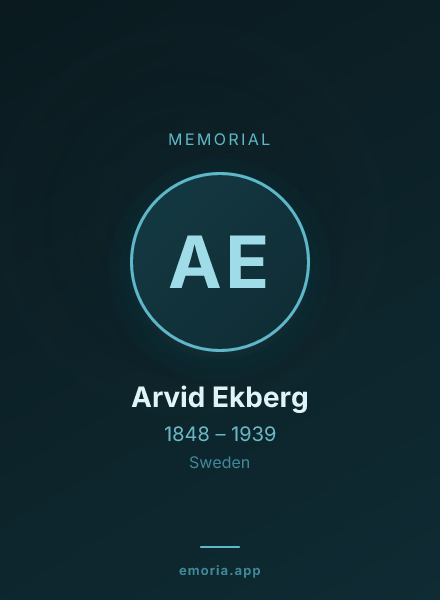 Memorial portrait of Arvid Ekberg