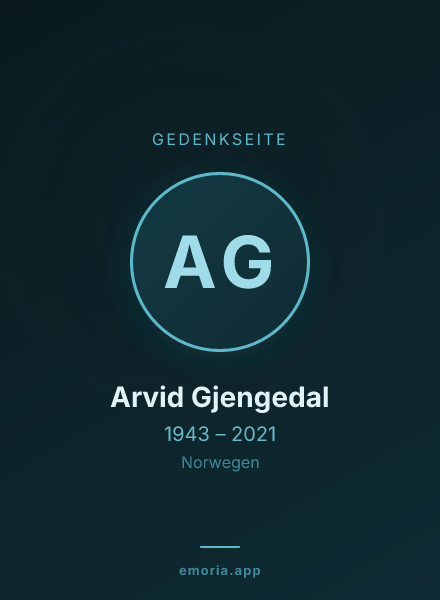 Gedenkportrait von Arvid Gjengedal
