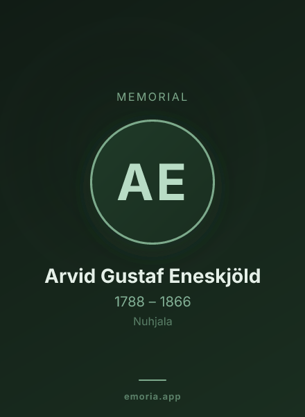 Memorial portrait of Arvid Gustaf Eneskjöld