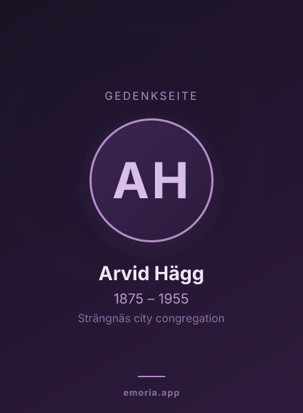 Gedenkportrait von Arvid Hägg
