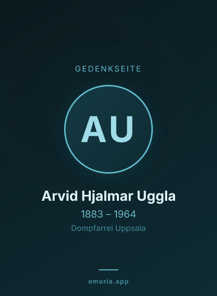Gedenkportrait von Arvid Hjalmar Uggla