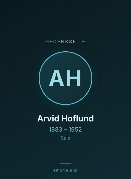 Gedenkportrait von Arvid Hoflund