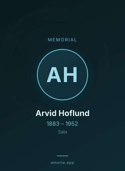 Memorial portrait of Arvid Hoflund