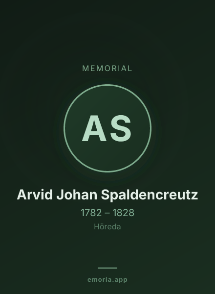 Memorial portrait of Arvid Johan Spaldencreutz