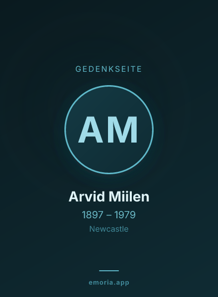 Gedenkportrait von Arvid Miilen